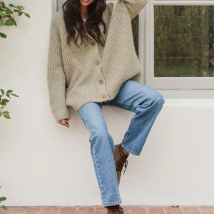 Jenni Kayne Cardigan Cashmere Cocoon Everyday Sweater Oversized - High Quality